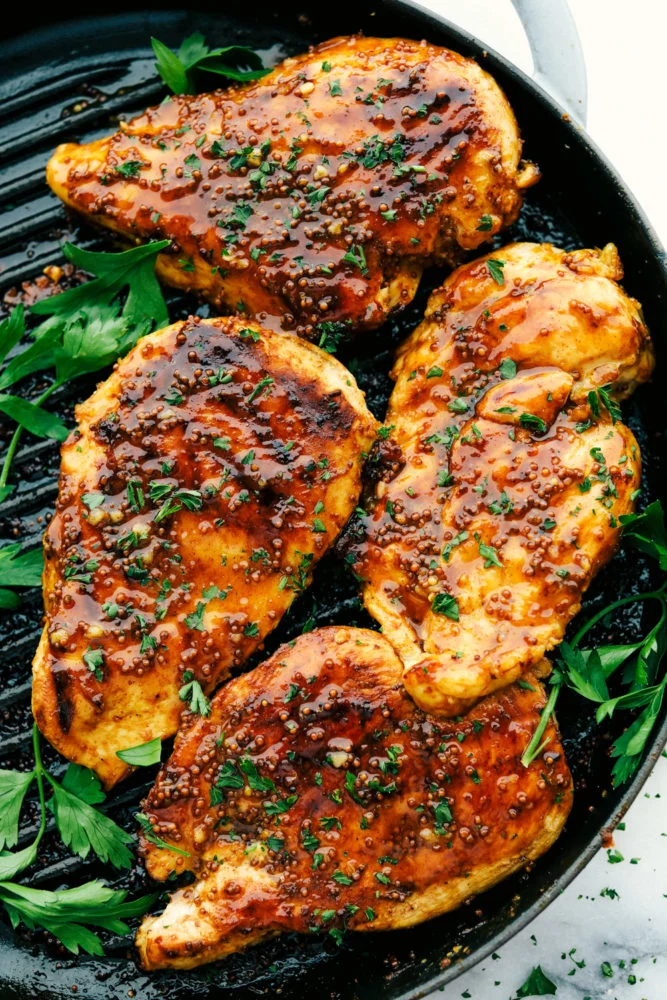 Butter Infused Honey Mustard Smoked Chicken